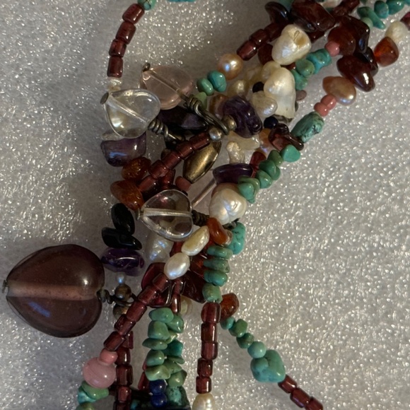 Judy Rosetta OOAK Necklace - Santa Domingo - Turquoise - Pearls - Picture 11 of 13